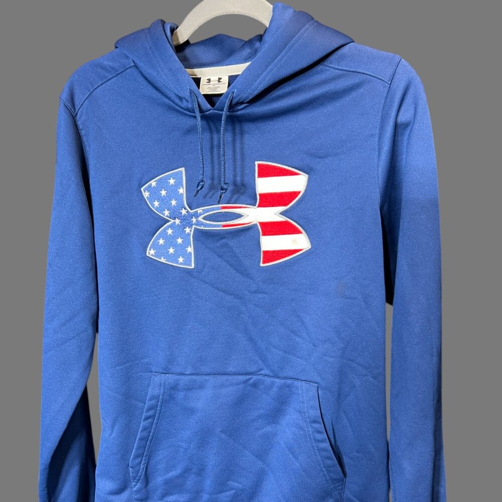 Under Amour Patriotic Logo Hoodie with Kangaroo Pocket